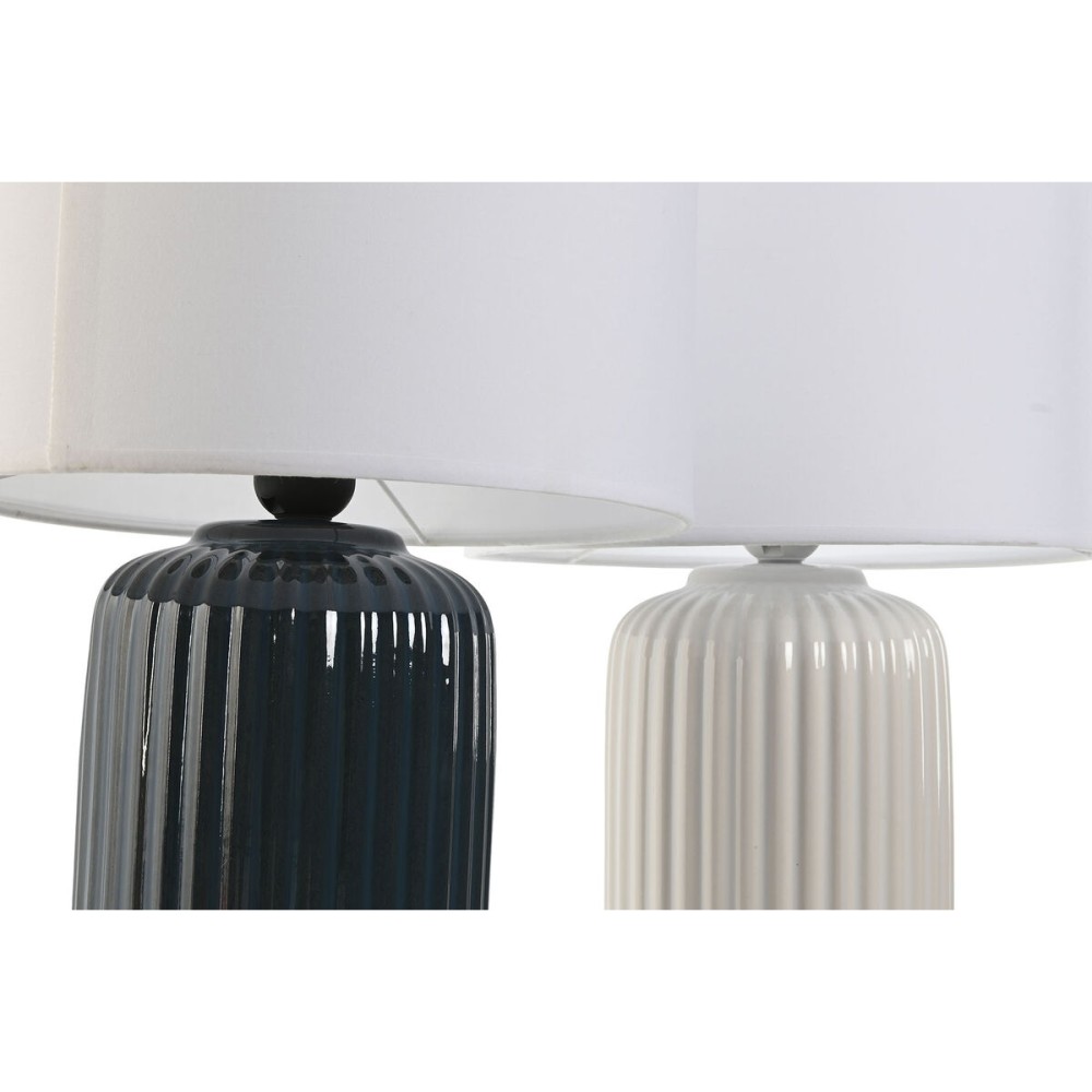 Lampe de bureau Home ESPRIT Céramique 28 x 28 x 47 cm (2 Unités)