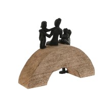 Decorative Figure Home ESPRIT Brown Black Family 26,5 x 9 x 20 cm