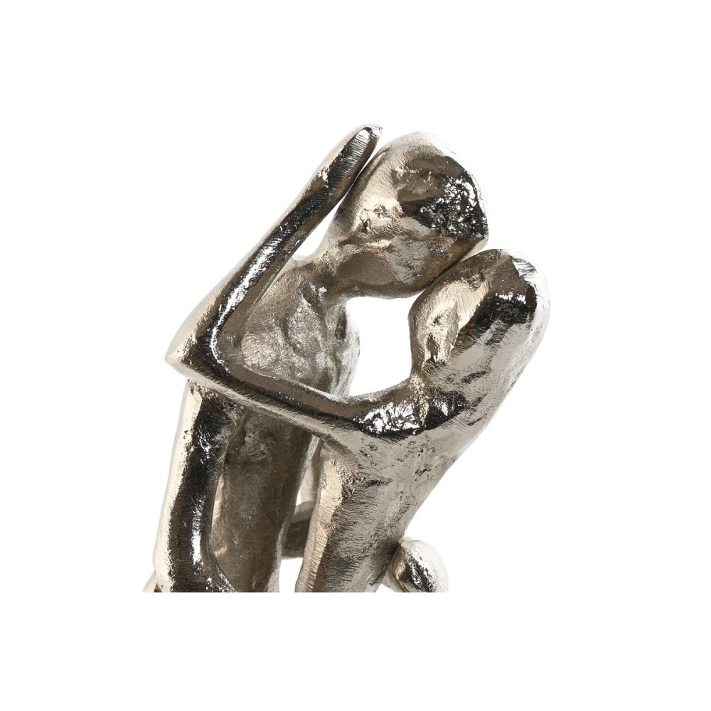 Decorative Figure Home ESPRIT Black Silver Pair 14 x 10 x 29 cm