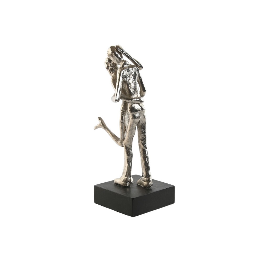 Decorative Figure Home ESPRIT Black Silver Pair 14 x 10 x 29 cm