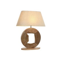 Tischlampe Home ESPRIT Beige natürlich Mango-Holz 50 W 220 V 60 x 20 x 75 cm