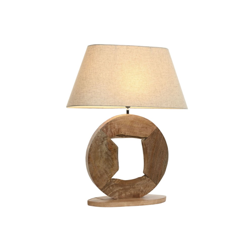 Desk lamp Home ESPRIT Beige Natural Mango wood 50 W 220 V 60 x 20 x 75 cm