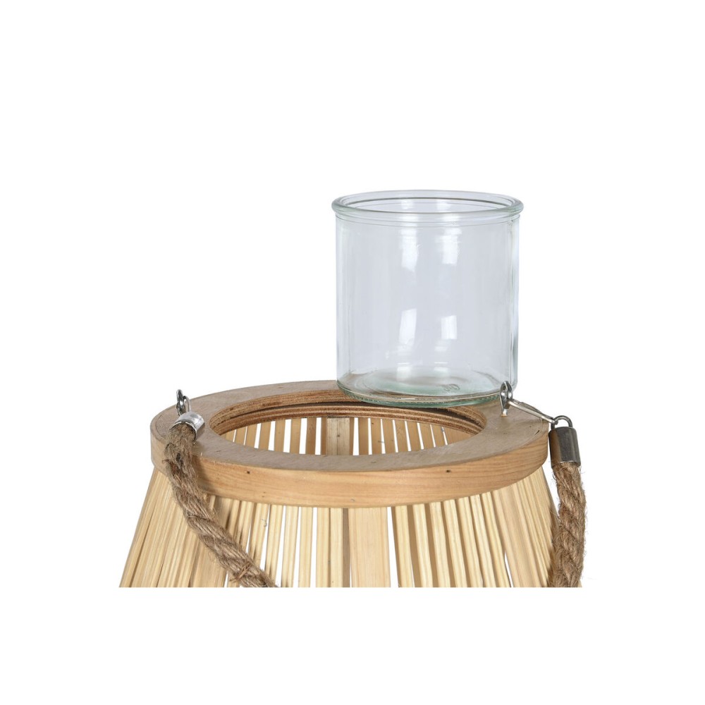 Candleholder Home ESPRIT Natural Light brown Bamboo 35 x 35 x 85 cm