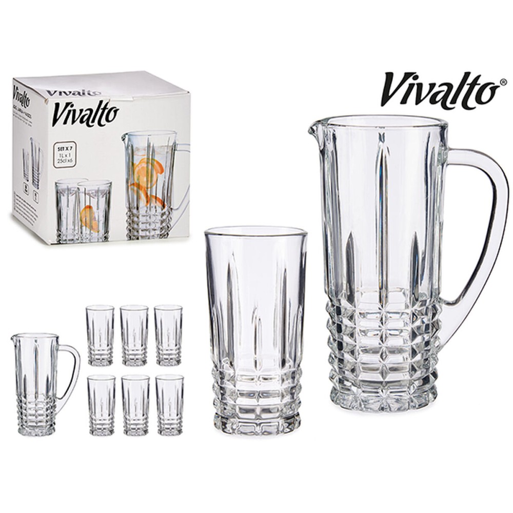 Set de pichets avec verres Vivalto 41053 Transparent verre 250 ml
