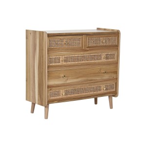 Schubladenschrank Home ESPRIT Braun Akazienholz Holz MDF 80 x 34 x 75 cm