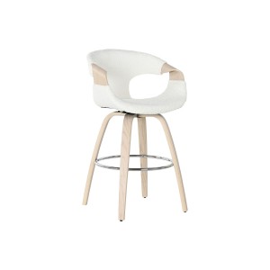 Tabouret Home ESPRIT Blanc Bois 55,5 x 52,5 x 92,5 cm