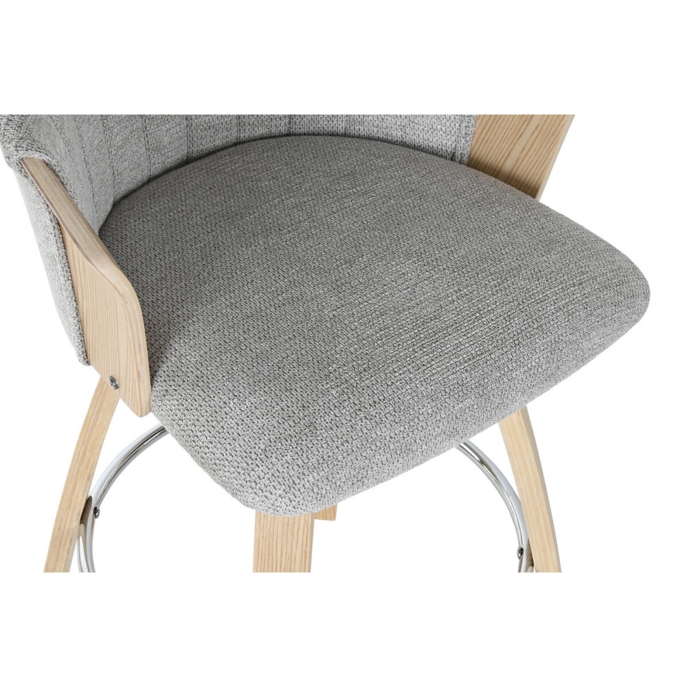 Tabouret Home ESPRIT Gris Bois 58 x 56 x 86 cm