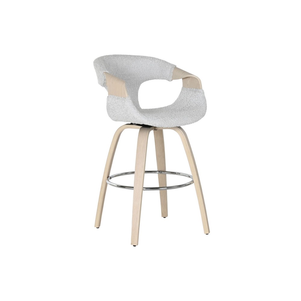 Stool Home ESPRIT Grey Wood 55,5 x 52,5 x 92,5 cm