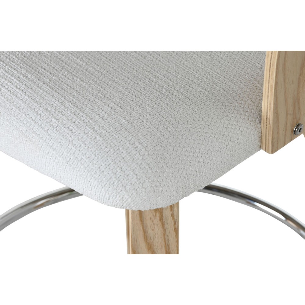 Tabouret Home ESPRIT Blanc Bois 58 x 56 x 86 cm