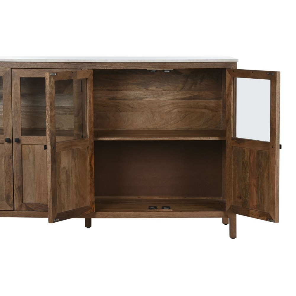 Buffet Home ESPRIT Naturel Verre Bois de manguier 175 x 45,2 x 105 cm