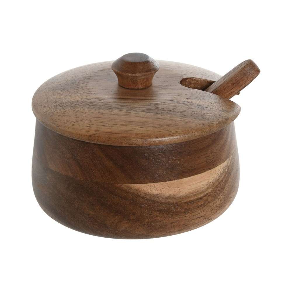 Sugar Bowl Home ESPRIT Natural Acacia 9,5 x 9,5 x 7,5 cm