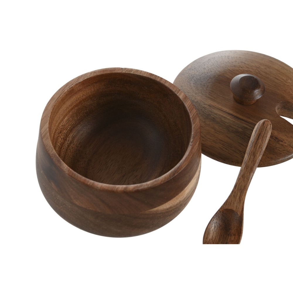 Sugar Bowl Home ESPRIT Natural Acacia 9,5 x 9,5 x 7,5 cm