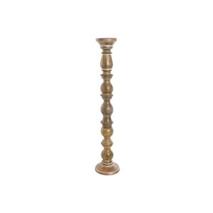 Candle Holder Home ESPRIT Brown Mango wood Natural Romantic 15 x 15 x 76 cm