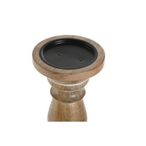 Candle Holder Home ESPRIT Brown Mango wood Natural Romantic 15 x 15 x 76 cm