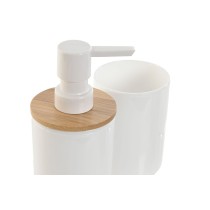 Bath Set Home ESPRIT White Natural Bamboo polystyrene 7 x 7 x 16 cm