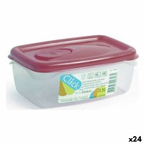 Rechteckige Lunchbox mit Deckel Dem 39582 rechteckig 14,5 x 10 x 6 cm (24 Stück) (0,5 L) (14,5 x 10 x 6 cm)