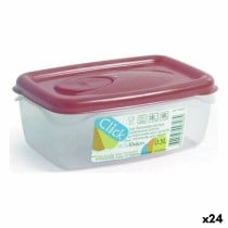 Rectangular Lunchbox with Lid Dem 39582 Rectangular 14,5 x 10 x 6 cm (24 Units) (0,5 L) (14,5 x 10 x 6 cm)