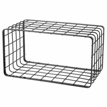 Support Inde Grille Noir 34 x 19 x 18 cm (2 Unités)