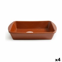 Kochschüssel Inde Vitro Azofra Steingut rechteckig 35 x 25 x 6 cm (4 Stück)