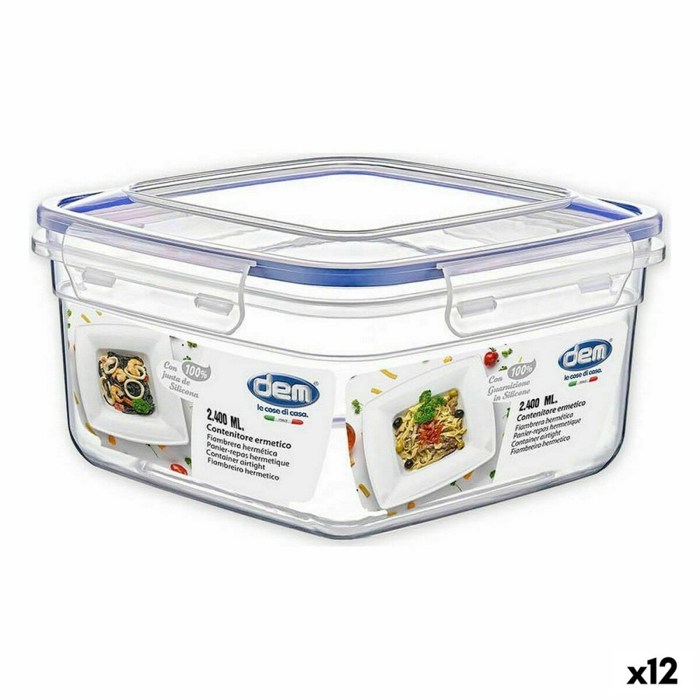 Lunchbox hermetisch Dem 2,4 L 21 x 21 x 11 cm (12 Stück)