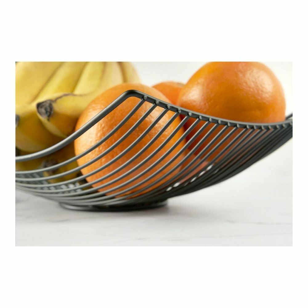 Coupe à fruits Confortime Noir Métal 31 x 23 x 10 cm (12 Unités)