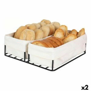 Brotkorb Viejo Valle 2 Körbe 100 % Baumwolle 24 x 23 x 7 cm (2 Stück)