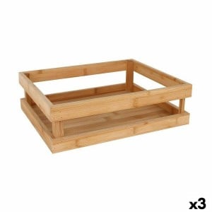 Snack tray Bamboo 32,5 x 26,5 x 10 cm  (3 Units)