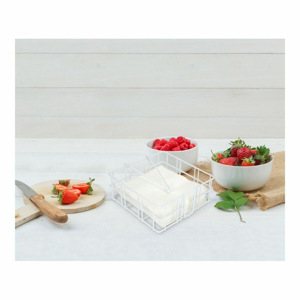 Napkin holder Confortime White 18 x 18 x 6,5 cm (12 Units)