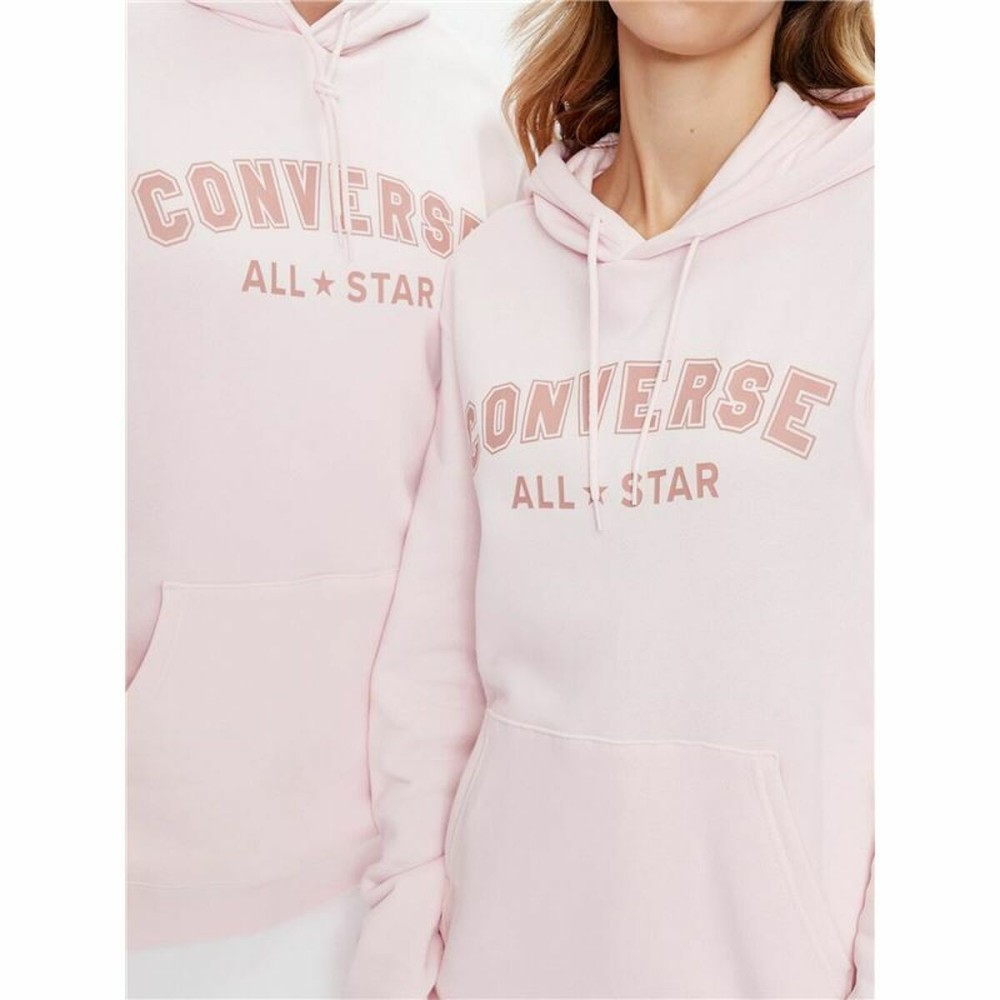 Unisex Sweater mit Kapuze Converse Classic Fit All Star Single Screen Hellrosa