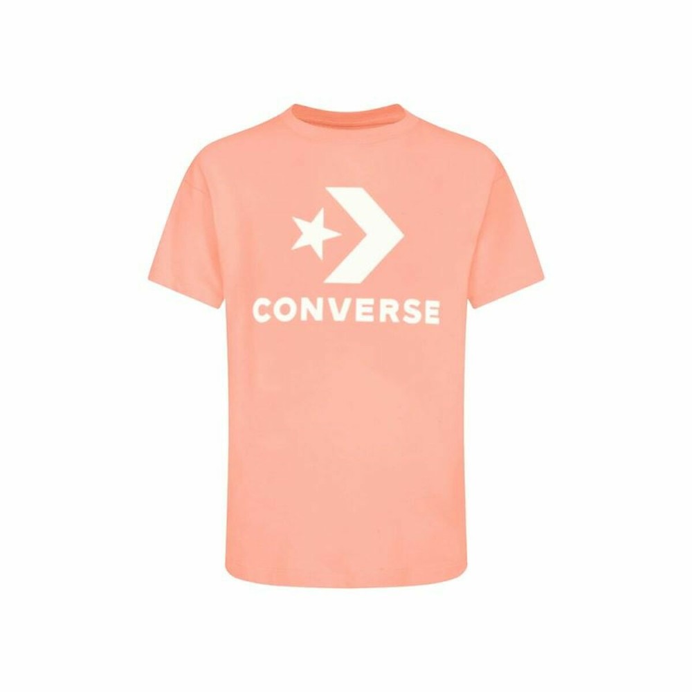 Unisex Kurzarm-T-Shirt Converse Standard Fit Center Front Large Lachsfarben