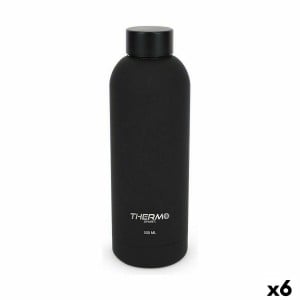 Bouteille Thermique ThermoSport Soft Touch Noir 500 ml (6 Unités)