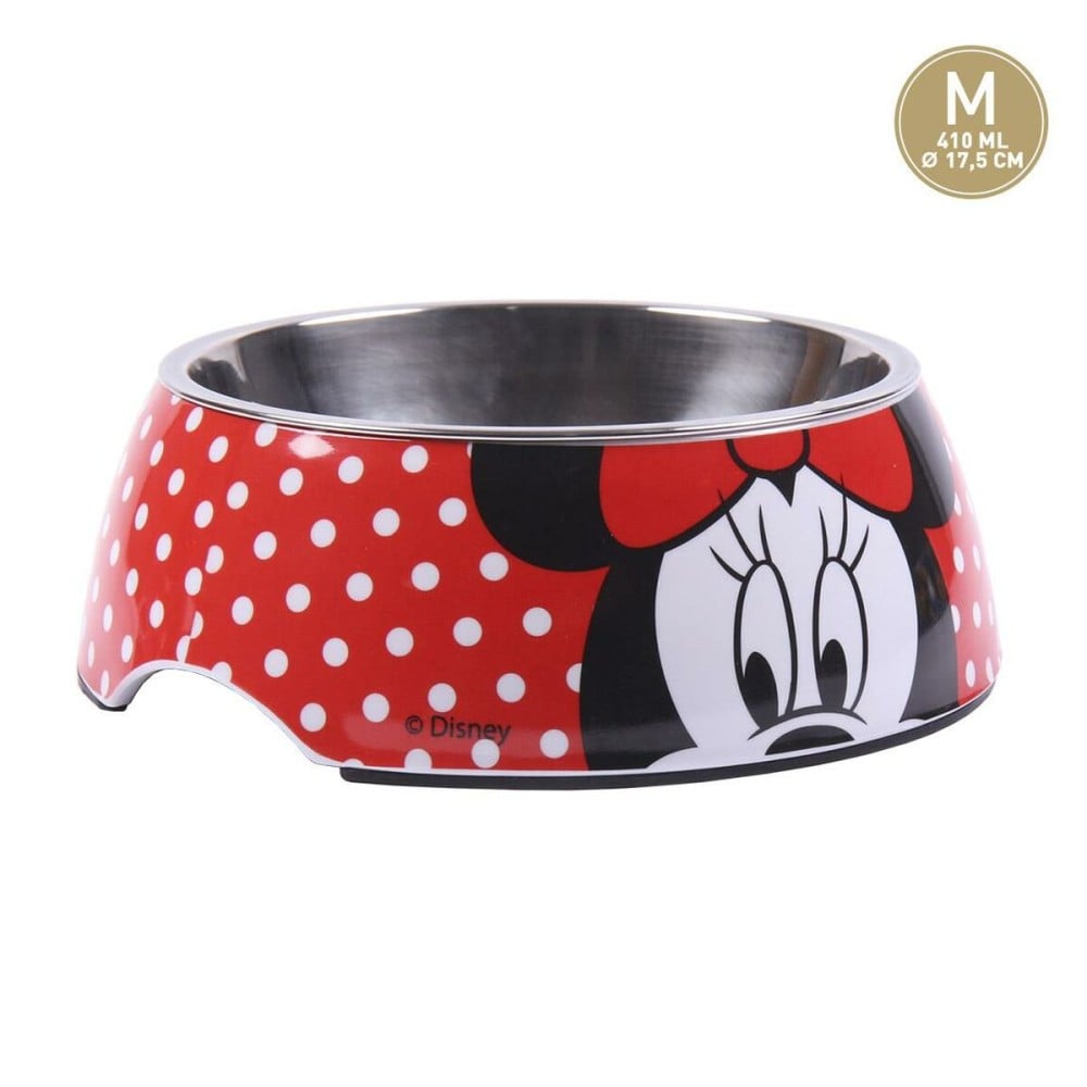 Mangeoire pour chiens Minnie Mouse Mélamine 410 ml Multicouleur Polyester Métal