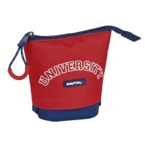 Federmäppchen stehend Safta University Rot Marineblau (8 x 19 x 6 cm)