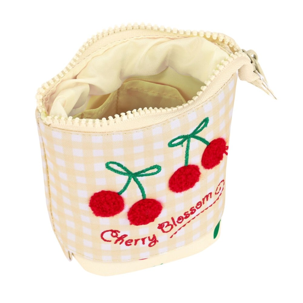 Trousse Gobelet Safta Cherry Beige (8 x 19 x 6 cm)