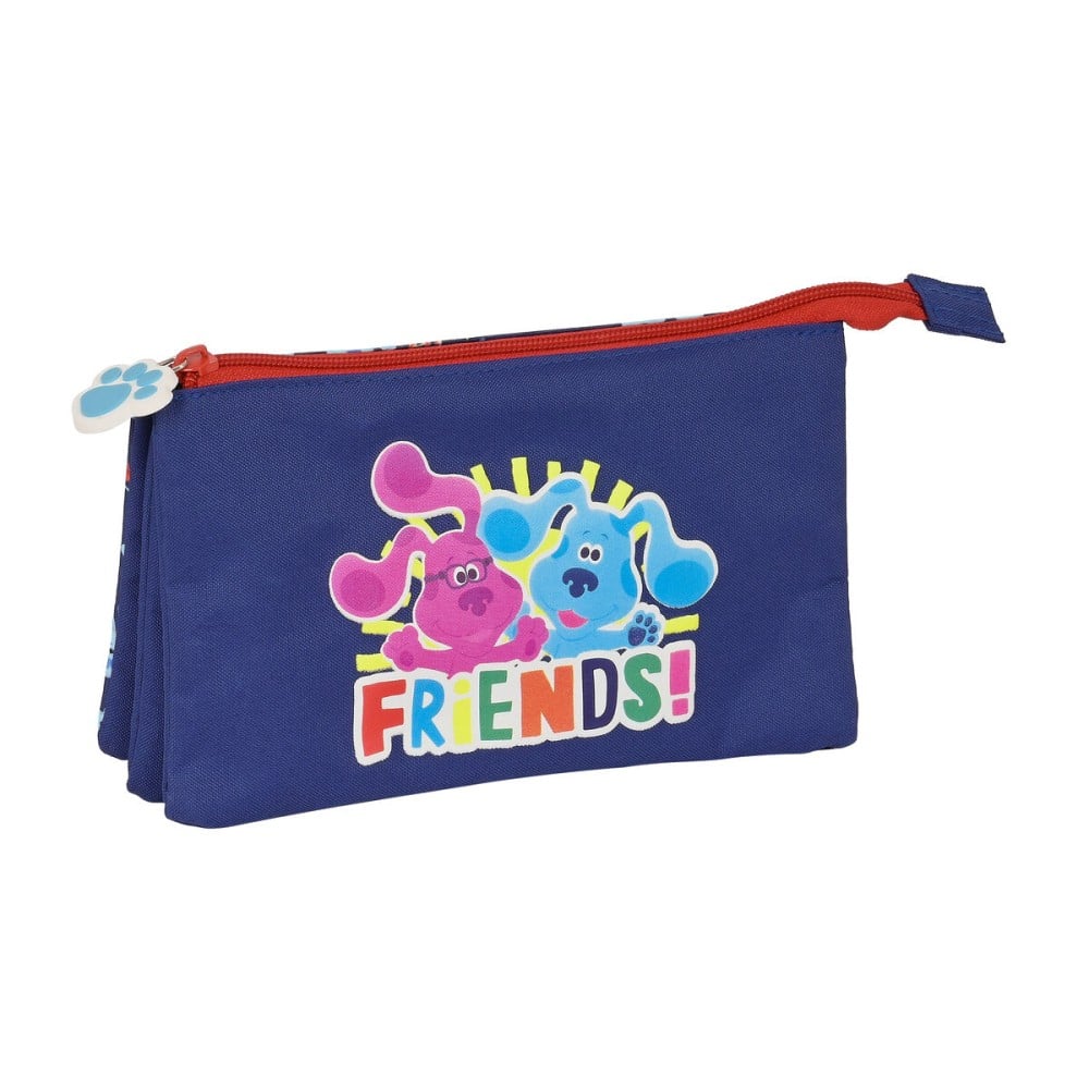 Dreifaches Mehrzweck-Etui Blue's Clues Marineblau (22 x 12 x 3 cm)