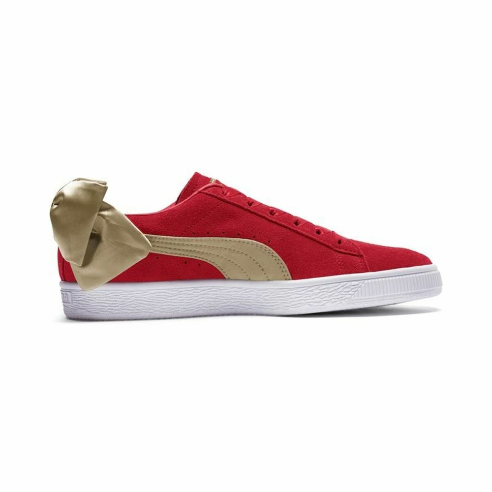 Casual Damenturnschuh Puma Sportswear Suede Bow Varsity Rot