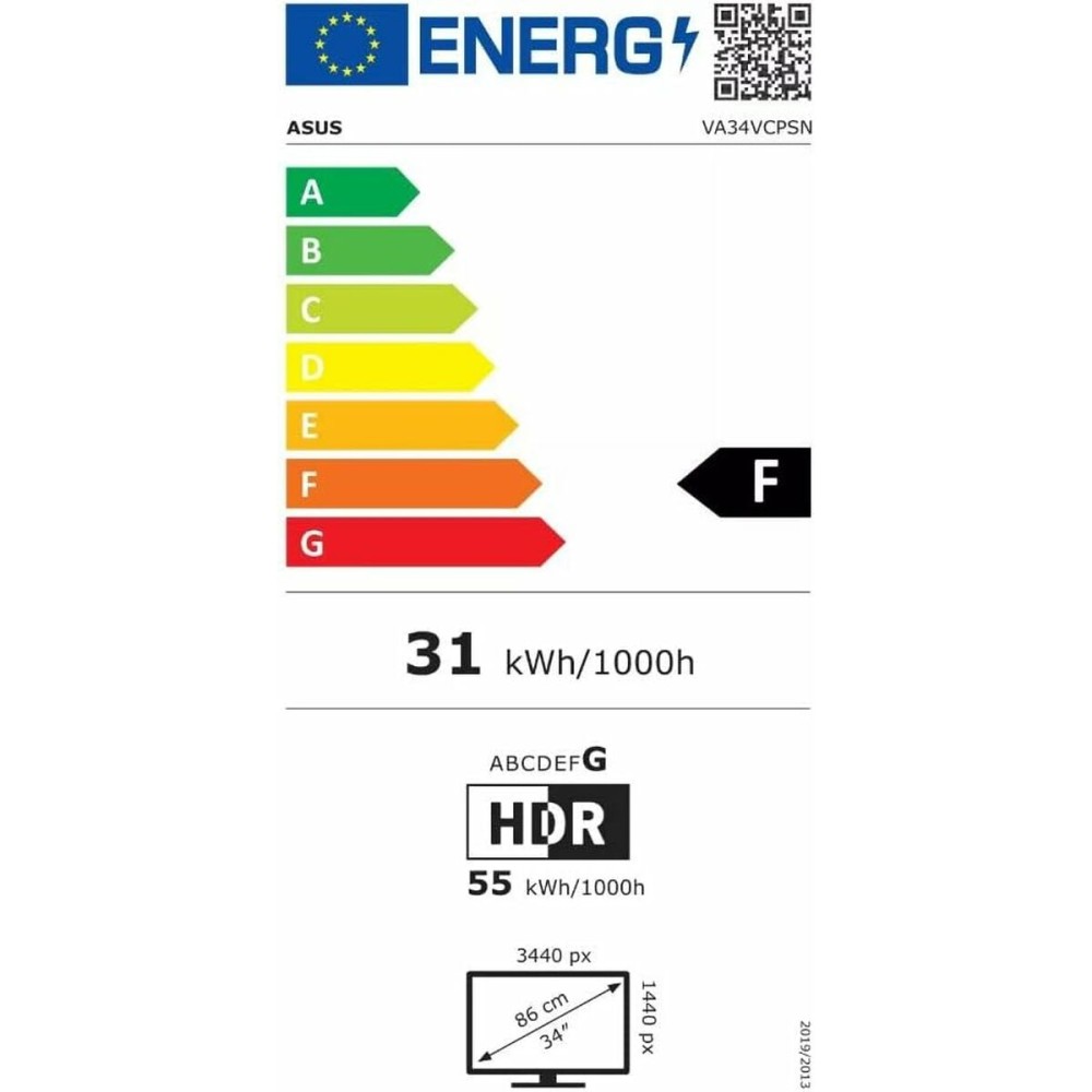 Écran Asus 90LM08JJ-B01170 34" 100 Hz