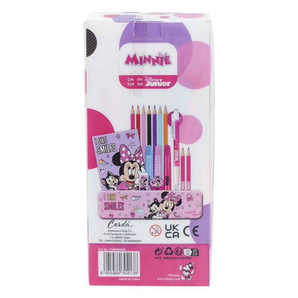 Ensemble de Papeterie Minnie Mouse 25 Pièces Rose