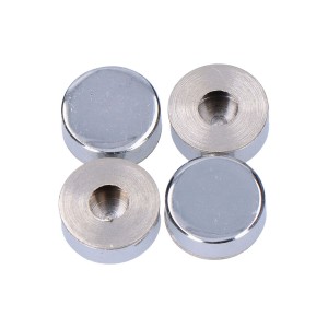 Garnitures pour meubles EDM 85291 Laiton Ø 18 mm à vis (4 Unités)