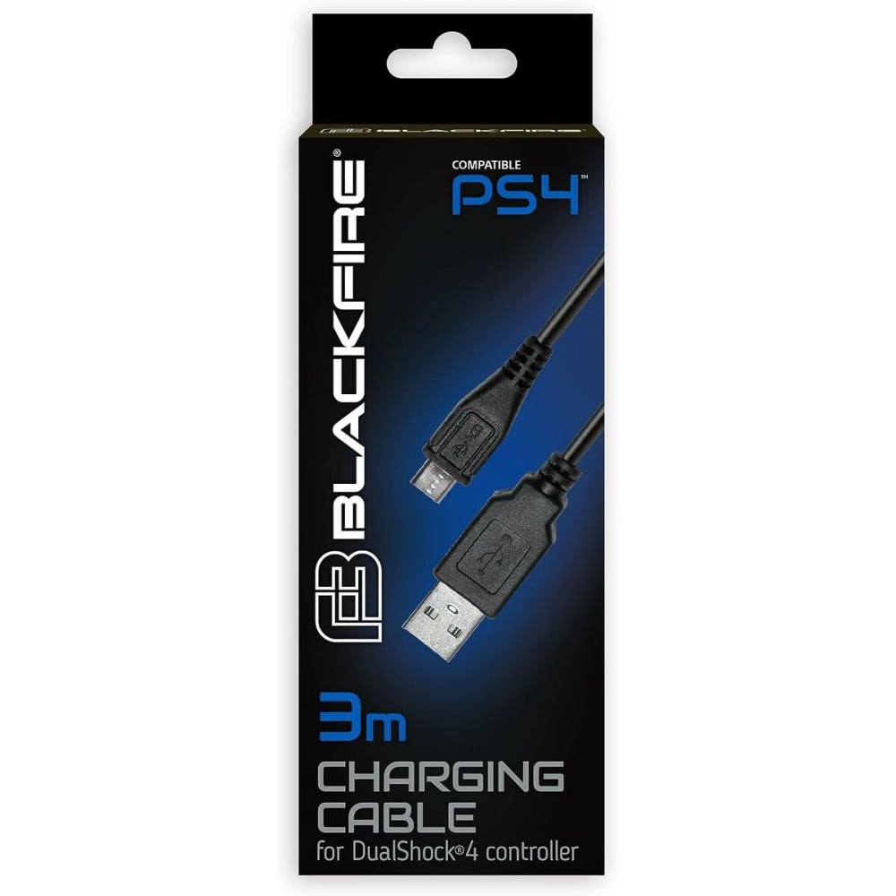 Câble USB vers micro USB Blackfire PS4 Noir