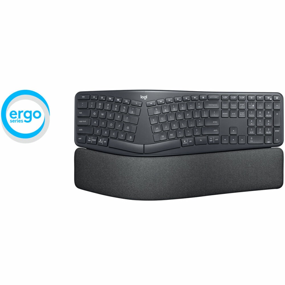 Keyboard Logitech Ergo K860 Black Grey Graphite Spanish Qwerty