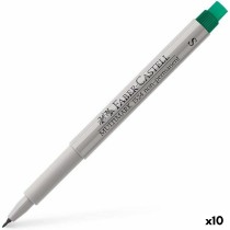 Felt-tip pens Faber-Castell Multimark 1524 Green (10 Units)