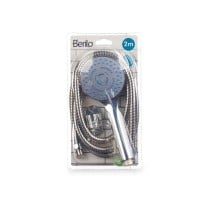 A shower head with a hose to direct the flow Berilo 172 Silver Metal 2 m (12 Units)