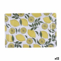 Tablett für Snacks Quid Sicilia Bunt Biokunststoff Zitronengelb 30 x 20 x 2 cm (12 Stück)