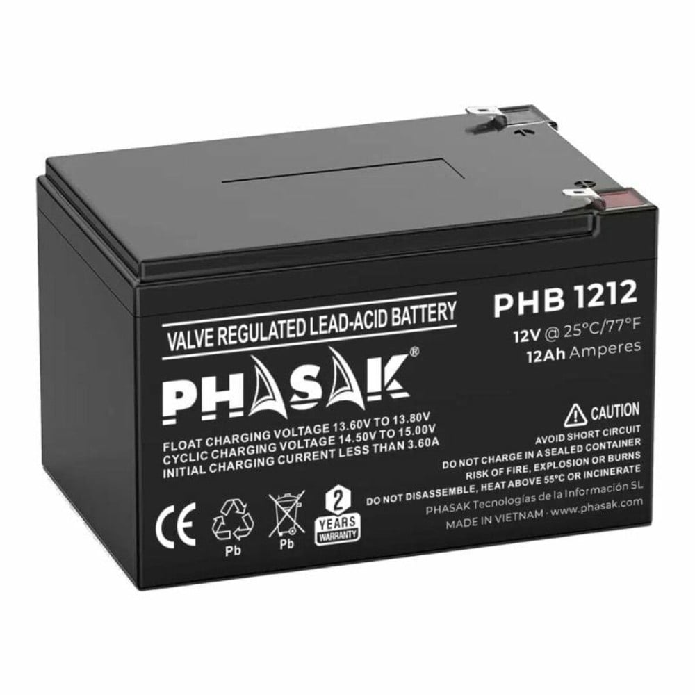 Batterie für Unterbrechungsfreies Stromversorgungssystem USV Phasak PHB 1212 12 V