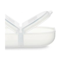 Pillbox with Compartments Berilo HW0929-2 Transparent Plastic 11,5 x 18 x 2,2 cm Set (12 Units)