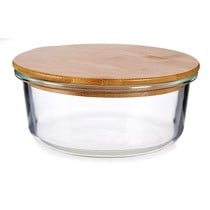 Panier-repas rond avec couvercle Vivalto LHB-HR-620F Bambou 15 x 6,5 x 15 cm (12 Unités)