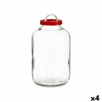 Jar Vivalto 192 Red 8 L Lid with handle (4 Units)