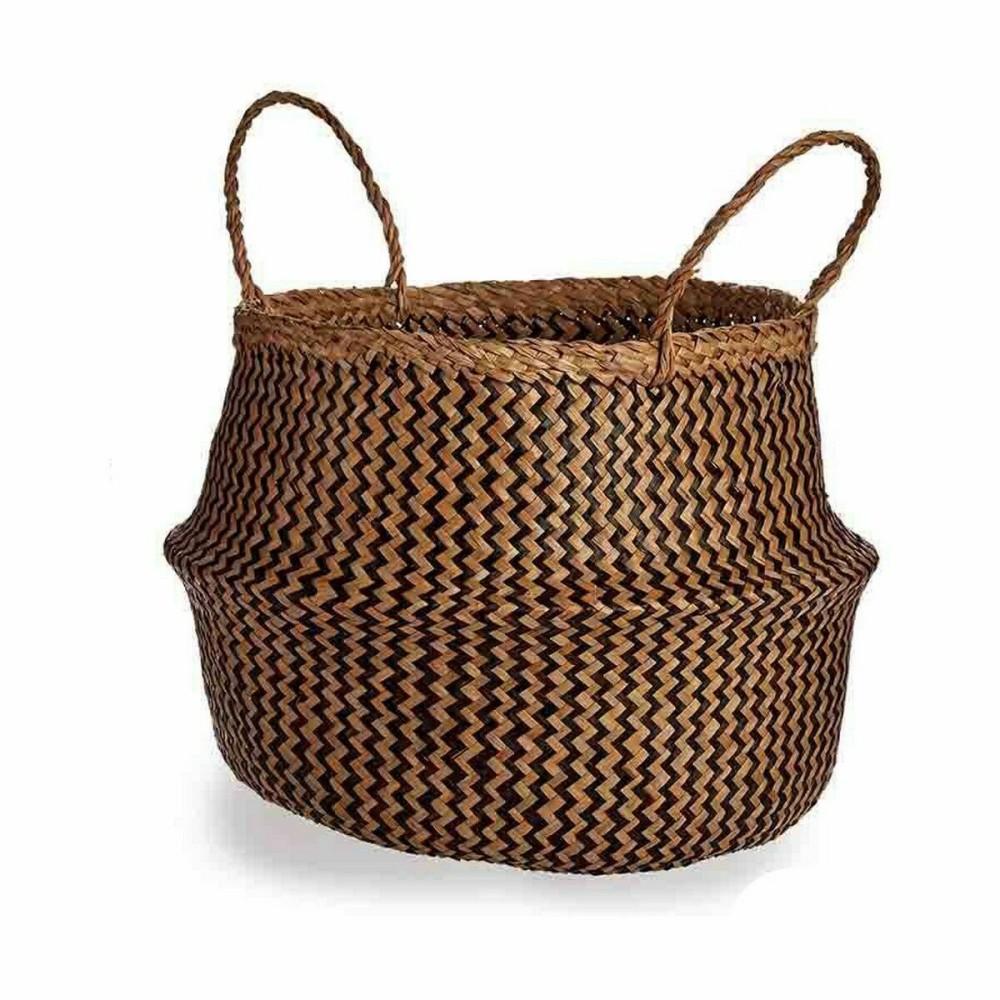 Panier décoratif Marron Noir Joncs 8 L 36 x 30 x 36 cm (8 Unités)