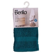 Badetuch Berilo 89672 Blau 80 % Baumwolle 20 % Polyester 30 x 50 cm (12 Stück)